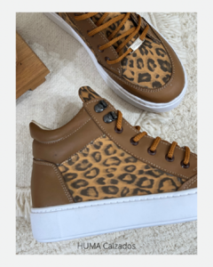 Huma10 Zapatilla Botita Mujer Talles Grandes Animal Print
