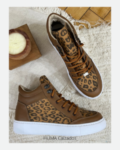 Huma10 Zapatilla Botita Mujer Talles Grandes Animal Print - comprar online