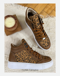 Huma10 Zapatilla Botita Mujer Talles Grandes Animal Print - HUMA Calzados Talles Grandes 