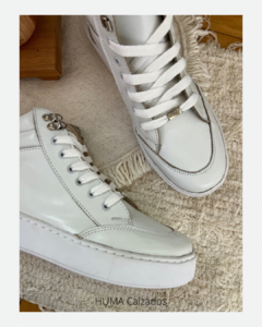 Huma10 Zapatilla Botita Mujer Talles Grandes BLANCA en internet