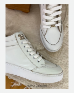 Huma10 Zapatilla Botita Mujer Talles Grandes BLANCA - tienda online