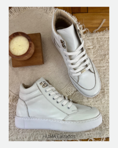 Imagen de Huma10 Zapatilla Botita Mujer Talles Grandes BLANCA