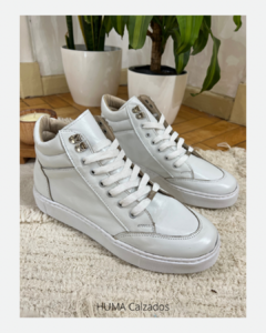 Huma10 Zapatilla Botita Mujer Talles Grandes BLANCA en internet