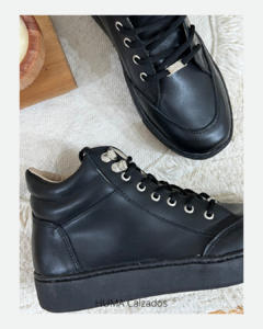 Huma10 Zapatilla Botita Mujer Talles Grandes NEGRO - HUMA Calzados Talles Grandes 