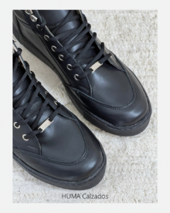 Huma10 Zapatilla Botita Mujer Talles Grandes NEGRO