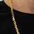 CORRENTE CADEADO - 6,5MM - FECHO TRAVA DUPLA - 70CM - 50G - BANHADO A OURO 18K