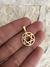 PINGENTE ESTRELA DE DAVI REDONDA 1,8X1,8CM - BANHADO A OURO 18K