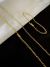 CORRENTE GRUMET 3MM - FECHO GAVETA - 11G + PULSEIRA GRUMET 3MM - FECHO GAVETA - 3,5G - BANHADO A OURO 18K