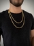 CORRENTE GRUMET FLAT 4MM - FECHO TRAVA DUPLA - 18G - BANHADO A OURO 18K - comprar online