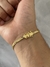 PULSEIRA GRUMET FLAT 4MM - FECHO TRAVA DUPLA - 8G - BANHADO A OURO 18K