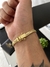 PULSEIRA GRUMET FLAT DETALHADA 6MM - FECHO TRAVA DUPLA - 18G - BANHADO A OURO 18K