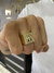 ANEL NOSSA SENHORA QUADRADO - BANHADO A OURO 18K - Money Jóias | Correntes - Pingentes - Pulseiras - Brincos - Anéis