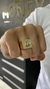 ANEL NOSSA SENHORA QUADRADO - BANHADO A OURO 18K - loja online