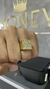 ANEL SALMO 23 QUADRADO - BANHADO A OURO 18K - loja online