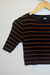Cropped de tricô listrado (38) - comprar online