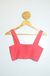 Cropped Coral Viscose & Linho (36) na internet