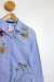 Camisa Listrada e Bordada Zara (36) - comprar online