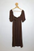 Vestido Bufante Longo Marrom (42) na internet
