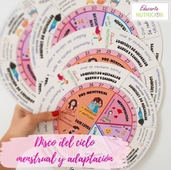 Disco del ciclo menstrual y la alimentación