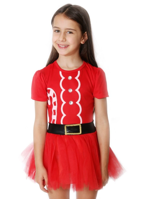 Edición Navidad! Vestido bastón de caramelo con gorro