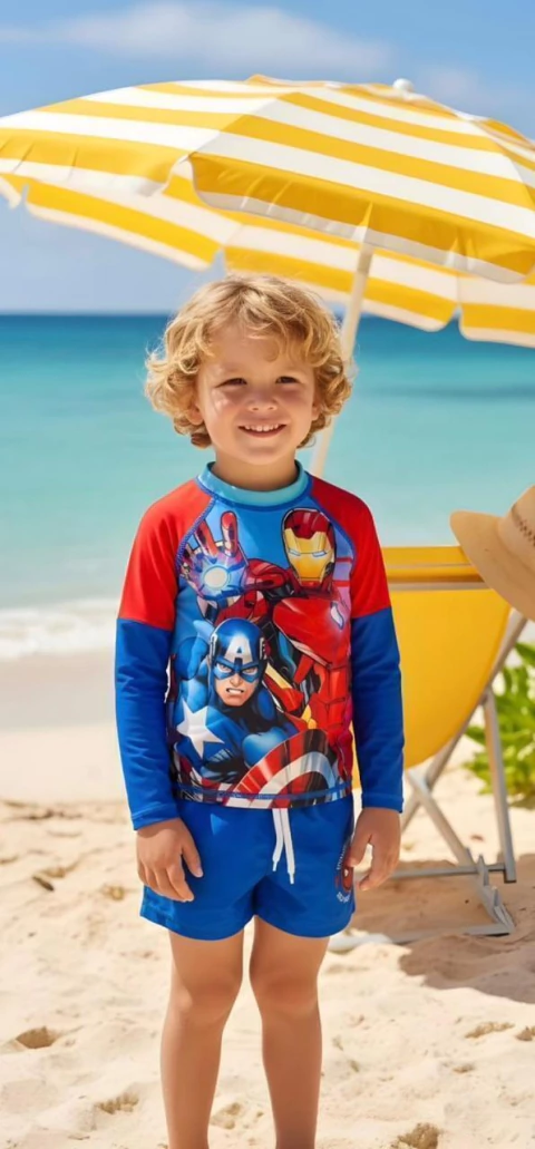 Conjunto Personajes protección Uv 3 piezas