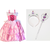 Disfraz Infantil Princesas largo + Set corona, trenza y cetro - comprar online