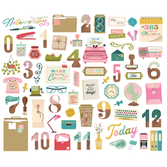 Simple Stories - Coleção Noteworthy - Die cuts Bits - comprar online