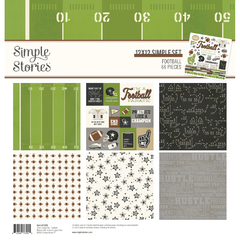 Simple Stories - Coleção Football - Kit 6 Papéis para Scrapbook + Adesivos - comprar online