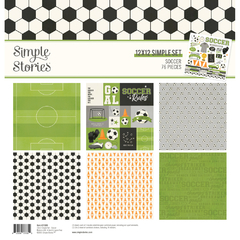 Simple Stories - Coleção Soccer - Kit 6 Papéis para Scrapbook + Adesivos - comprar online