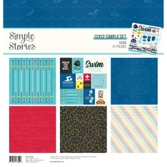 Simple Stories - Coleção Swim - Kit 6 Papéis para Scrapbook + Adesivos - comprar online