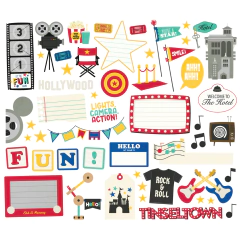 Simple Stories - Coleção Say Cheese Tinseltown - Die cuts Bits - comprar online