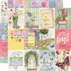 Imagem do Simple Stories - Coleção Simple Vintage Meadow Flowers - Kit 12 Papéis para Scrapbook + Adesivos