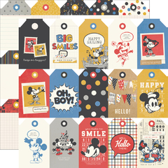 Simple Stories - Coleção Say Cheese Classic Mouse - Kit 12 Papéis para Scrapbook + Adesivos - Scrapbook Life - Materiais para Scrapbook