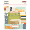 Simple Stories - Coleção For The Record - Die cuts Ephemera