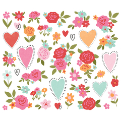 Simple Stories - Coleção Heartstrings - Die cuts Floral - comprar online