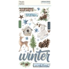 Simple Stories - Coleção Simple Vintage Fresh Snow - Adesivos chipboard