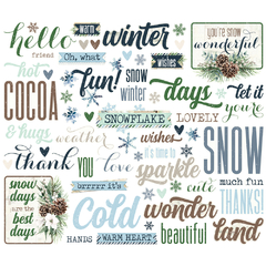Simple Stories - Coleção Simple Vintage Fresh Snow - Die cuts Sentimentos - comprar online