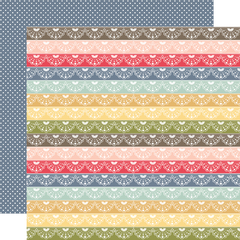 Simple Stories - Coleção Front Porch - Kit 12 Papéis para Scrapbook + Adesivos