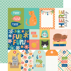 Simple Stories - Coleção Fur Baby Cat - Kit 6 Papéis para Scrapbook + Adesivos - comprar online