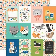 Simple Stories - Coleção Fur Baby Cat - Kit 6 Papéis para Scrapbook + Adesivos na internet