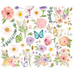 Simple Stories - Coleção Simple Vintage Flower Shoppe - Die cuts Floral na internet