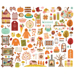 Simple Stories - Coleção Pumpkins & Plaid - Die cuts Bits