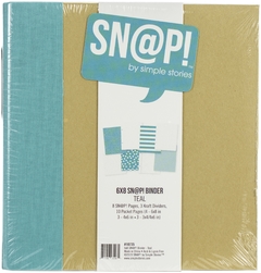 ÁLBUM IMPORTADO - SIMPLE STORIES - SNAP Binder Completo 15x21cm (6x8") - cor Teal