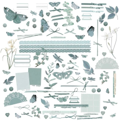 49 and Market - Coleção Color Swatch Eucalyptus - Die cuts na internet