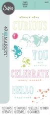 Sizzix + 49 and Market - Carimbos Hello You Sentiments