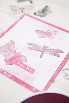 Sizzix + 49 and Market - Facas de Corte + Carimbos Engraved Wings