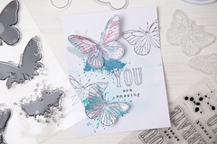 Sizzix + 49 and Market - Facas de Corte + Carimbos Painted Pencil Butterflies - loja online