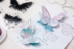 Sizzix + 49 and Market - Facas de Corte + Carimbos Painted Pencil Butterflies - comprar online