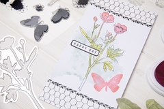 Sizzix + 49 and Market - Facas de Corte + Carimbos Painted Pencil Botanical - loja online