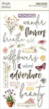 Simple Stories - Coleção Simple Vintage Meadow Flowers - Adesivos foam